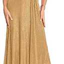 meilun Short Sleeve Sequin Dress for Women Formal Evening Gowns Sparkly V Neck 1920s Long Dress Size L
