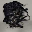 Patelai 25 Pack 4 x 6 Inch Extra Large Badge Credential Holders with 20 Inch Black Lanyard Vertical Name ID Badge PVC Card Holder ID Protector Sleeve Lanyard Pouch for Office Passport Tickets Event