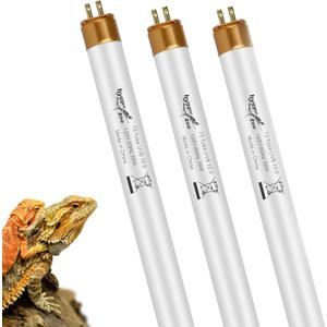 T5 UVB Reptile Light HO UVB Lighting Bulb 3 Pack, 10.0 39W UVB Light for Reptiles UVA UVB Desert Lamp Reptile Light Bar for Bearded Dragon Turtle Tank