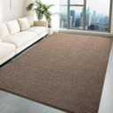 4x6 Area Rugs for Living Room, Washable Memory Foam Soft Modern Rug, Indoor Low Pile Minimalist Non Slip Carpets for Kids Girls Bedroom Nursery Dorm Home Decor, Brown