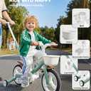 LOL-FUN Toddler Balance Bike 1 2 3 Year Old with Training Wheels, 6 in 1 Tricycle for Toddlers 1-3 Boy Girl Birthday Gift, 12" Baby Kids Bike with Push Handle, Pedals, Brake & Baskets