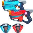 Laser Tag Set of 2, Lazer Tag Game with LED Score Display Vests for Kids,Teens & Adults, Birthday Gift Toys for Kids Ages 8 9 10 11 12+Year Old Boy & Girls