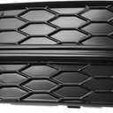 1pc Fog Light Grill for Audi A6 C7 2011-2014 Durable ABS Black Front Left Front Lower Bumper Fog Light Cover Inserts