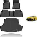 KELCSEECS Floor Mats & Cargo Liner for 2024 2023 2022 2021 2020 2019 2018 Camry(Not Fit AWD & Hybrid) All Weather Car Mats Cargo Mat Trunk Mat Camry Floor Mats Trunk Liner Accessories