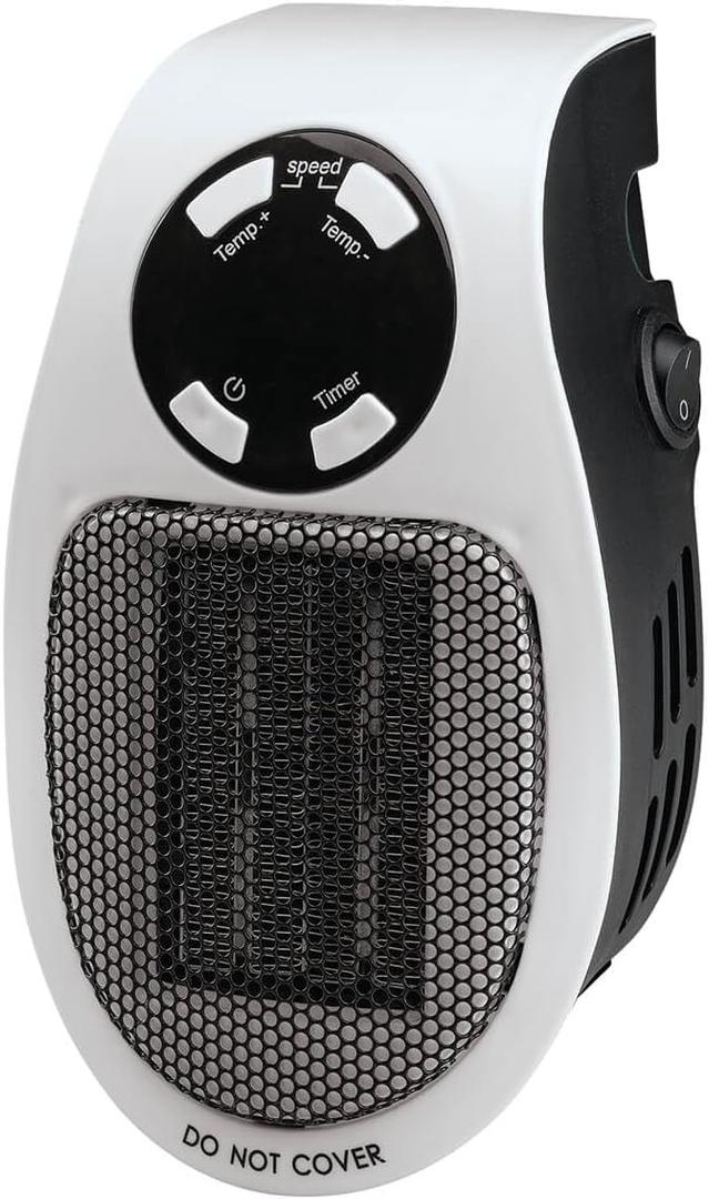 Plug-In Mini Heater - Toasty Comfort Anywhere | Simply Plug into Outlet | Ultra-Compact, Silent, Energy-Efficient | 400-600W Power, 60-90oF | Overheat Protection, UL/CTL Certified | Adjustable
