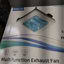 Bathroom Exhaust Fan with Humidity Sensor, 230 CFM 1.0 Sone Ventilation Fan, 3 Dynamic Light and 3CCT Light (2700-4500-6500K), 11.22” x 11.22” Mount, Remote Control
