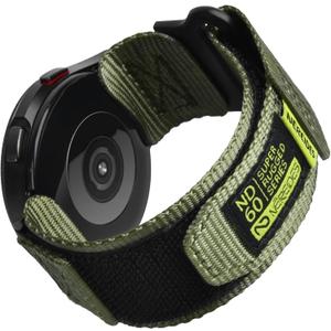 Nereides Compatible with Samsung Galaxy Watch Strap 7 6 5 4 FE 40mm 44mm/6 Classic 43mm 47mm/5 Pro 45mm/4 Classic 42mm 46mm/Active 2, 20mm Nylon Replacement Sports Band for Men Women (XL, Army Green)