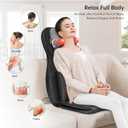 Snailax Shiatsu Back Massager with Heat, 3D Kneading Massage Chair Pad, Neck Back Massager for Back Pain Relief Deep Tissue for Men Women
