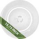 15.75" Microwave Turntable Plate Compatible with Kitchen Aid 461967721091 8205676 4375405, 15 3/4 inch Replacement Microwave Glass Plate for Whirlpool W11373838 W10832238 W11340343 (15.75" Ring Shape Hole)