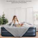 iDOO Queen Air Mattress with Built in Pump, 18 Raised Comfort Inflatable Blow up Mattress, Upgraded Support Structure Portable Air Bed for Camping, Guests and Home, Colchon Inflable, Gift for Mom