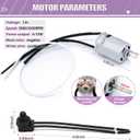 6" RV Vent Fan Blade with 12V RV V ent Fan Motor D-Shaft RV Bathroom Fan Motor for Camper Roof Vent, with ON OFF Switch, Mounting Bracket