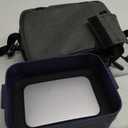 EAST OAK XL 6.3-Cup Cordless Electric Lunch Box for Adults, Heated Lunch Box for Men with Scheduled Heating, Portable Car Food Warmer with Utensils, Two-Tier Bag, Removable Divider (Extra Large, Blue)