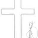 Jesus Wall Decor LED Light Signs USB Powered Cross Neon Signs God Holy Crucifix Hanging LED Cross Light Decorations for Religious Room Church Christmas Easter Christian Gift