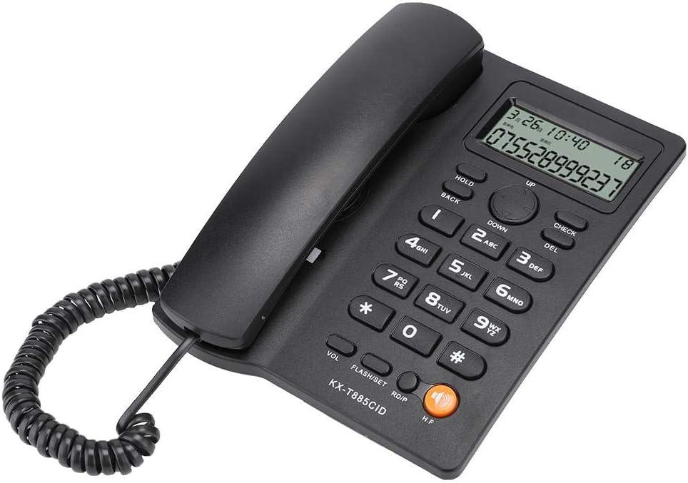 Wendry Corded Telephone with Caller ID, Hands-Free Speakerphone for Home & Office, Wired Desk Phone with Mute Function, Compatible with Landline Service(Black)