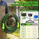 NON-EXPANDABLE Garden Hose 50ft x5/8'', Heavy Duty Flexible Water Hose with 10-Function Sprayer, Lightweight, Leak Proof, Durable Fabric Skin, Pressure Resistant for Yard, Outdoor