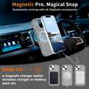 Hualele Magnetic for iPhone 13 & iPhone 14 Case, Compatible with MagSafe, Military Grade Dropproof Translucent Matte Back Cute Curly Wave Edge Slim Phone Case,Grey