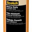 Scotch Heavy Duty Painter's Tape, 6 Rolls, 1.88 in x 60.1 yd, for Use On Vinyl, Carpet, Metal, & Plastic, Indoor & Outdoor Masking Tape, Bonds Aggressively, 3-Day Clean Removal (2020+-48EP6)