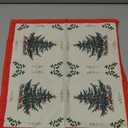 Christmas Pine Tree Napkins,Embroidered Cotton Napkins Set of 5, Washable Cotton Soft Absorbent Square Table Top Decoration for Dining Kitchen Party Wedding