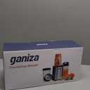 Ganiza Blender for Smoothies, 14Pcs Personal Blender for Shake and Smoothies for Kitchen with 3 Portable Cups (1x24oz & 2X17oz), Single Serve Smoothie Maker, Nutritious Recipe (Black Silver)