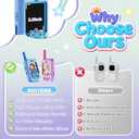 Video Walkie Talkies for Kids, 2 Pack with HD Camera, Long Range Two Way Radio with 4 Voice Effects, Christmas Birthday Gifts for Boys and Girls 3 4 5 6 7 8 9 Year Olds