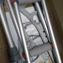 Adjustable Crutches with Padded Grips Height Adjustable Mobility Aid, Aluminum Underarm Support 330LB Adjustable Height 38.2-61.8 in Non-Slip Tips, Tool-Free Setup One Pair