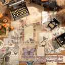 icceemee Scrapbooking Supplies Kit, Brown Garden Scrapbooking Kit for Bullet Junk Journaling, Stationery, A6 Grid Notebook, Flower DIY Journaling Supplies, Birthday Craft Gift for Teen Girls