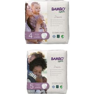 Bambo Nature Premium Eco-Friendly Baby Diapers, Size 4, 27 Count and Size 5, 25 Count