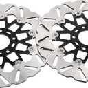 Floating Brake Rotor Discs Front 11.8inch 2pcs Fit for Harley Davidson, Road Glide Street Glide 08-13, Dyna Fat Bob 08-17, Touring Road King 08-20, Motorcycle Rotor 2cr13 Stainless Steel