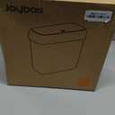 Joybos Small Bathroom Trash Can with Lid, 3.2 Gallon / 11.5 L Slim Plastic Garbage Bin with Pop-Up Lid, Mini Waste Basket Can Dog Proof for Kitchen, Bedroom, Office, Laundry, Toilet, Rv, White