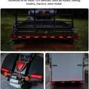 7.5 inch Aluminum Housing Red Stop Brake Turn Signal LED Trailer Lights 24LEDs Waterproof Surface Mount Side Marker Lights for Truck Tractor Motorcycle Jeep RV, 2Pcs