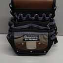 MELOTOUGH Electrician Tool Pouch Bag with Belt Clip,Open Top Tool Pouch,HVAC Maintenance Tool Bag with Hard Bottom for Service Tech,Carpenter,Heating,Plumbing (Gray)