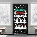Honoson 50 Pcs Chillin' with My Snowmies Classroom Door Decor Bulletin Board Set Winter Snowman Cutout Snowflake Door Decor for Christmas Holiday Classroom Educational Learning Activities