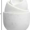 Creative Co-op White Marble Bowls (Set of 4)