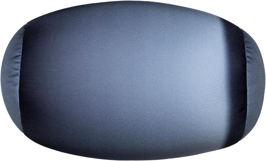 Squishy Microbead Neck Pillow, 7Inch x 12Inch Soft Travel Body Bed Pillow Bean Pillow for Kids Adult Chair Sleeping Car Seat, Fun Dormroom (Gray Coloful)