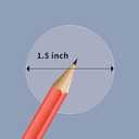 Yeachlaing 1.5 Inch Round Clear Transparent Package Envelope Mail Wafer Seal Sticker Labels (550 PCS,1 ROLL)