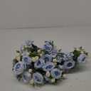 Yunsailing 8 Packs Artificial Peony Flowers Faux Silk Hydrangea Bouquet Vintage Wedding Home Table for Door Decor Reusable Bouquet of Rose Flowers for Valentine Wedding Birthday Party(Blue White)