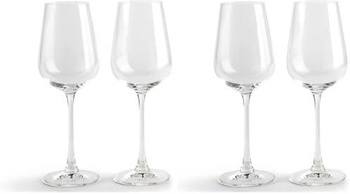 Keltum Lead-Free Crystal White Wine Glasses, Set of 2 (Pack of 2)