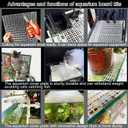 Weramics 4 Aquarium lid Hood Fish Tank top Cover Terrarium lid Plastic Grid Panel Egg Crate Grate 6 Aquarium Glass Cover Board Clip