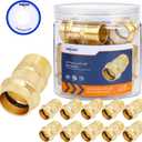 (Znkiok 10 Pack) Press Fittings,3/4"Press x 3/4" Male NPT Adapter With EPDM O-Ring For Copper Pipe And NPT-Pipe Connections, Leaking Before Press,Lead-Free Brass.