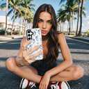 ChiCsFleur for Samsung Galaxy S23 Ultra Case, TPU Phone case with Camera Protection for Women Girls Teens - Blue Whale Shark Artsy Cartoon Pattern Shell Bubble Ocean Gift Kawaii Aesthetic Unique