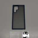 Case for Samsung Galaxy S24 Ultra,Translucent Matte Hard PC Back & Soft TPU Bumper Protective Phone Cover with Dropproof,Anti-Fingerprint,Slim Frosted Case,Blue