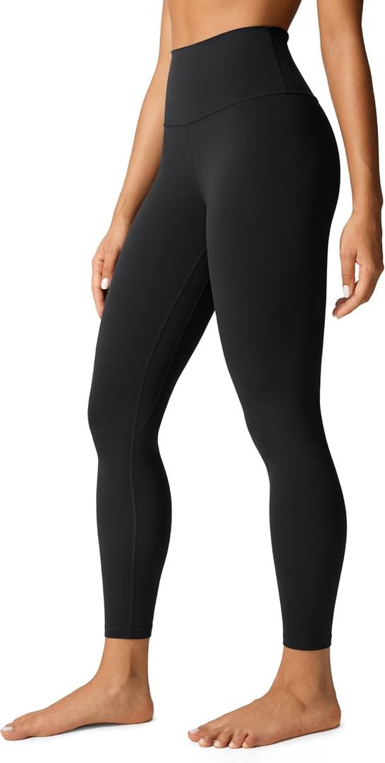 CRZ YOGA Butterlift Workout Leggings 25" - High Waisted Pilates Gym Athletic Womens Yoga Pants Buttery Soft (Black, XL)
