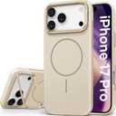 Vihibii for iPhone 17 Pro Case Slim, [Compatible with Magsafe], Invisible Camera Stand, Anti-Fading Glow Stylish Case, Military-Grade Protection & Scratch-Resistant Back Phone Cover, 6.3" 2025, White