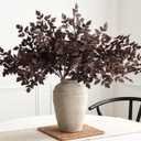 PERFNIQUE 6 Pack Artificial Plum Cimicifuga Leaf Sprays, 32" Faux Ramosa Branches for Vase, Fall Floral Stems for Table Centerpiece, Farmhouse, Wedding, Mantel, or Halloween Decor