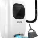 GAVASTO Pro Touchless Vacuum Automatic Dustpan - Ultra Fast & Powerful - Great for Sweeping Salon Pet Hair Food Dirt Kitchen, Canister Vacuum Cleaner Trash Can, Bagless, Auto Sensors, 1500 Watt-White
