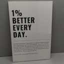Framed 1% Better Every Day Motivational canvas Wall Art Inspirational Wall decoration pictures Growth Mindset Self Improvement Quote Poster Prints for Office Gym Classroom or Home Dcor 16x24in