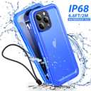 SPORTLINK for iPhone 16 Pro Waterproof Case - Shockproof Dustproof Case with Built-in Clear Screen Protector, Full Body Heavy Duty Sealed Protective Cover for i Phone 16 Pro 6.3" Blue