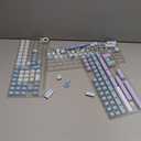 Illusion PBT Double Shot Keycap Set,174 Keys Cute Blue Custom Key Cap Keycaps 70 Percent Cherry Profile Keycaps for 61/64/68/84/87/100/104/108 Mechanical Keyboard