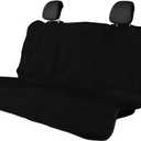 Car Towel Seat Cover, Waterproof Sweating Non-Slip Premium Soft Towel Carseat Protector, Universal Machine Washable Car Truck SUV Front Seat Cover for Gym Workout Beach Hiking (Black, Rear)