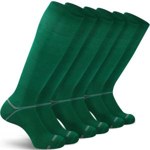FYTUTESE 3 Pack Soccer Softball Baseball Socks Football Socks for Youth Men and Women Green, Medium